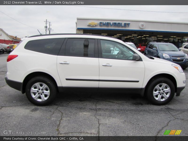 White / Dark Gray/Light Gray 2012 Chevrolet Traverse LS
