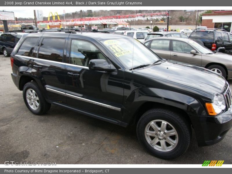 Black / Dark Slate Gray/Light Graystone 2008 Jeep Grand Cherokee Limited 4x4