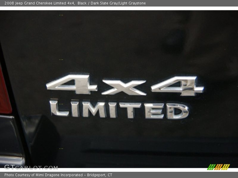 Black / Dark Slate Gray/Light Graystone 2008 Jeep Grand Cherokee Limited 4x4