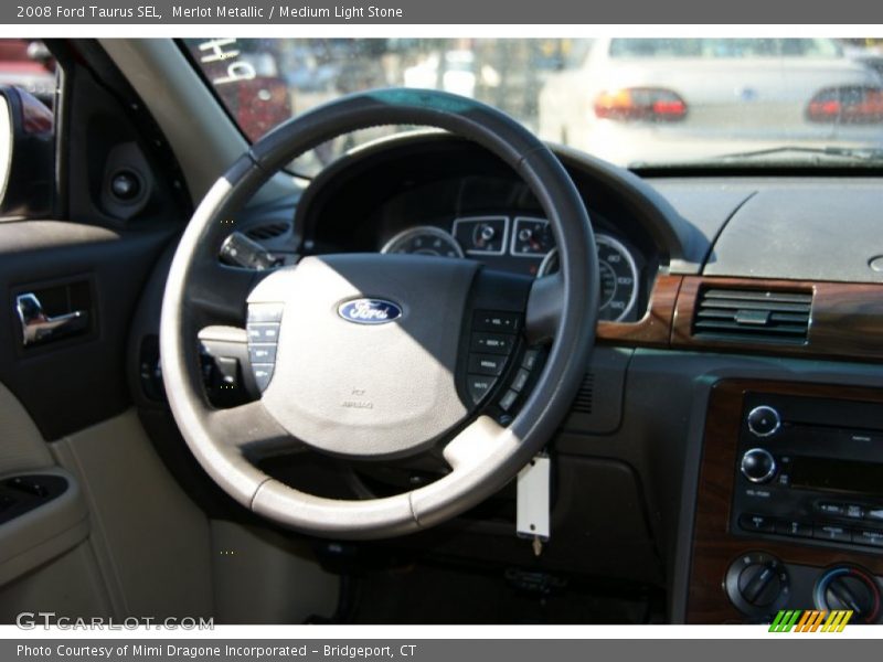 Merlot Metallic / Medium Light Stone 2008 Ford Taurus SEL