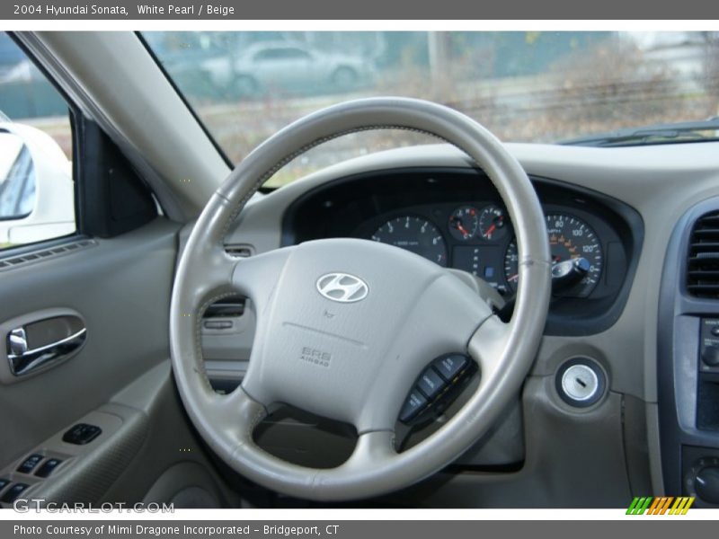 White Pearl / Beige 2004 Hyundai Sonata