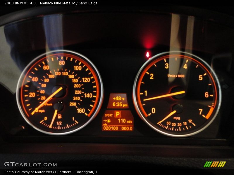 Monaco Blue Metallic / Sand Beige 2008 BMW X5 4.8i
