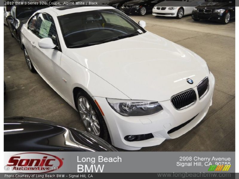 Alpine White / Black 2012 BMW 3 Series 328i Coupe
