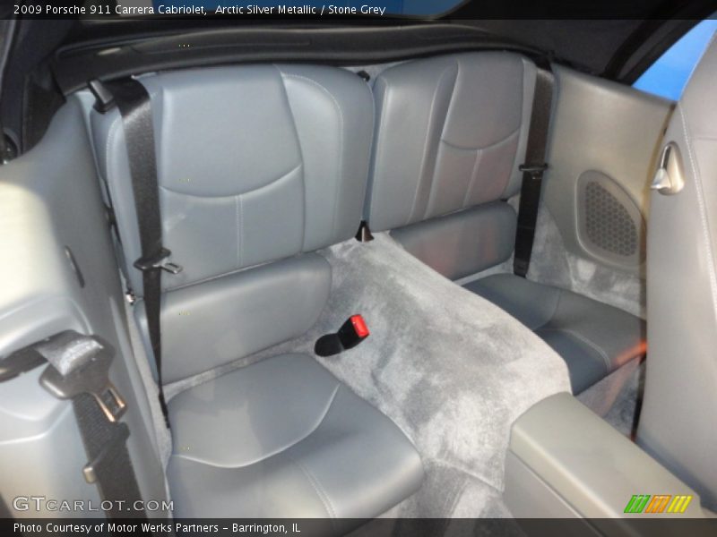 Rear seat in Stone Grey - 2009 Porsche 911 Carrera Cabriolet