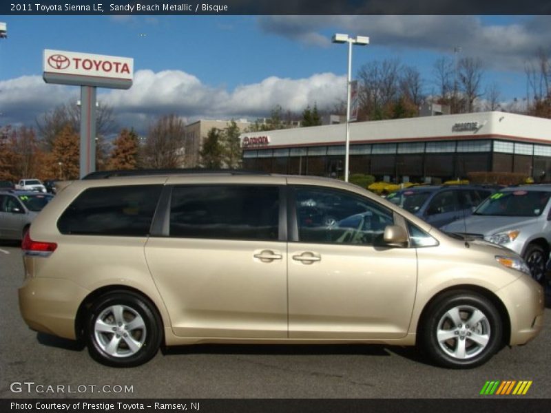 Sandy Beach Metallic / Bisque 2011 Toyota Sienna LE
