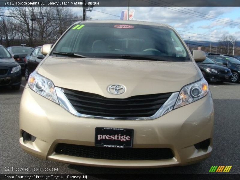 Sandy Beach Metallic / Bisque 2011 Toyota Sienna LE