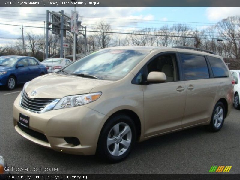 Sandy Beach Metallic / Bisque 2011 Toyota Sienna LE
