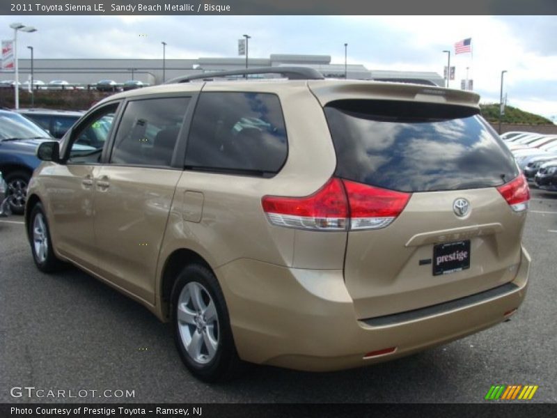 Sandy Beach Metallic / Bisque 2011 Toyota Sienna LE
