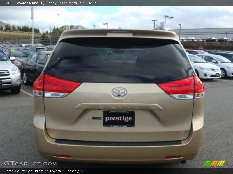 Sandy Beach Metallic / Bisque 2011 Toyota Sienna LE