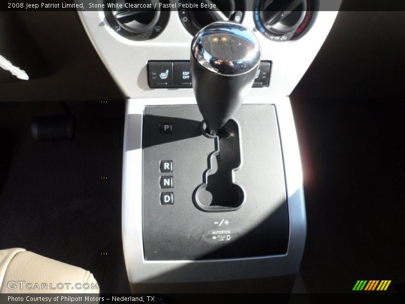 Stone White Clearcoat / Pastel Pebble Beige 2008 Jeep Patriot Limited