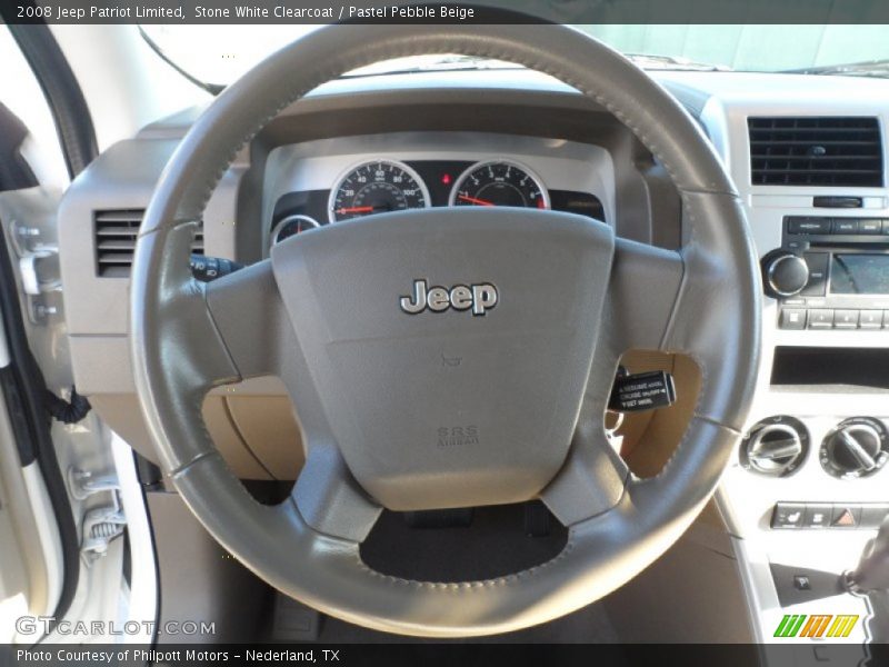 Stone White Clearcoat / Pastel Pebble Beige 2008 Jeep Patriot Limited