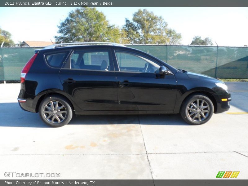 Black Noir Pearl / Beige 2012 Hyundai Elantra GLS Touring