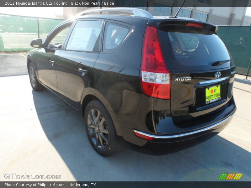 Black Noir Pearl / Beige 2012 Hyundai Elantra GLS Touring