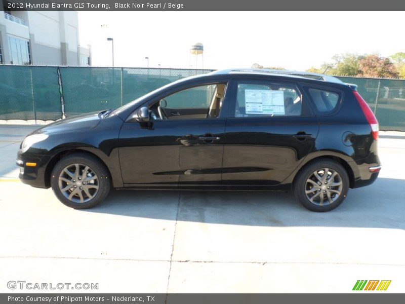 Black Noir Pearl / Beige 2012 Hyundai Elantra GLS Touring