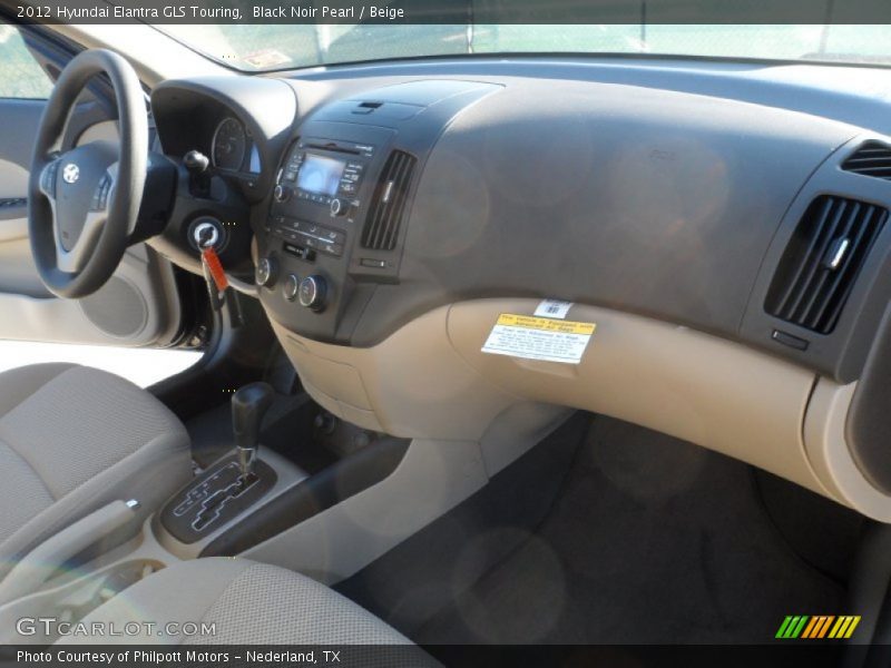 Black Noir Pearl / Beige 2012 Hyundai Elantra GLS Touring