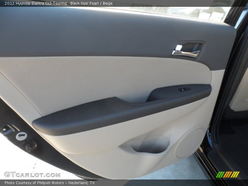 Black Noir Pearl / Beige 2012 Hyundai Elantra GLS Touring