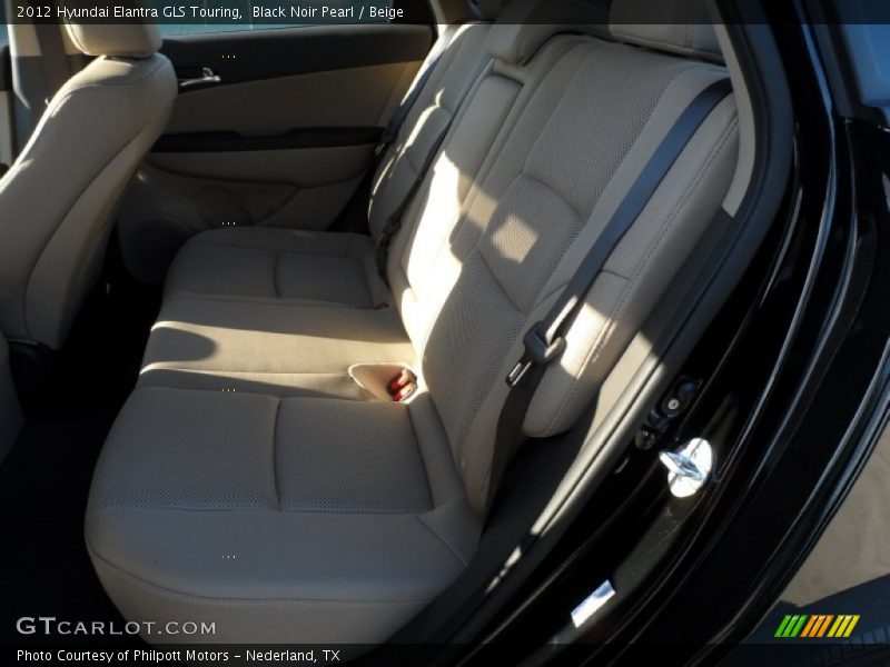 Black Noir Pearl / Beige 2012 Hyundai Elantra GLS Touring