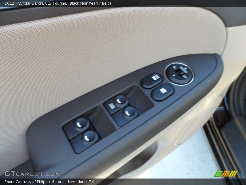 Black Noir Pearl / Beige 2012 Hyundai Elantra GLS Touring