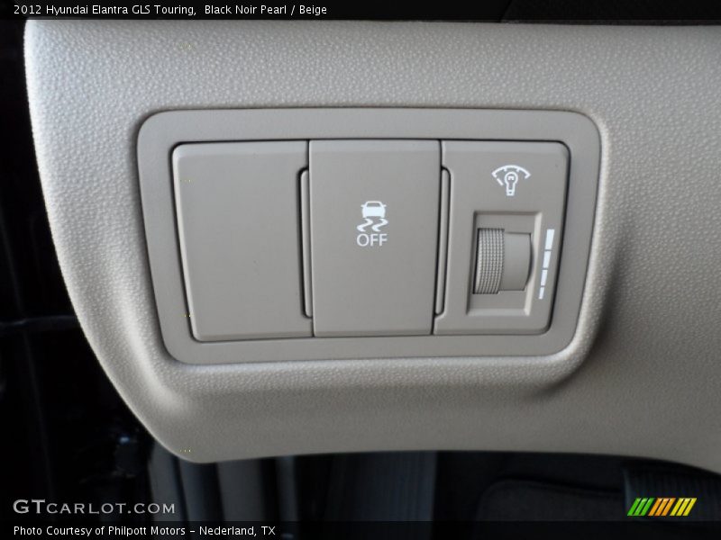 Black Noir Pearl / Beige 2012 Hyundai Elantra GLS Touring