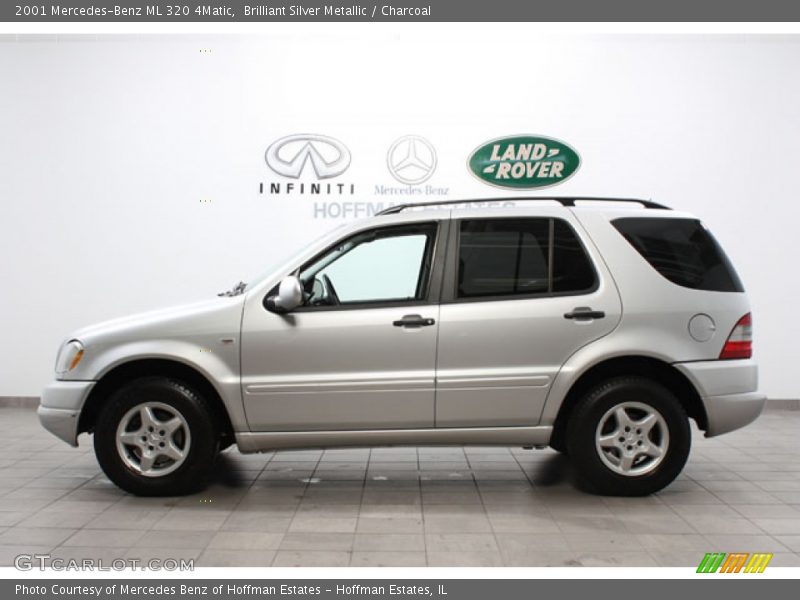Brilliant Silver Metallic / Charcoal 2001 Mercedes-Benz ML 320 4Matic