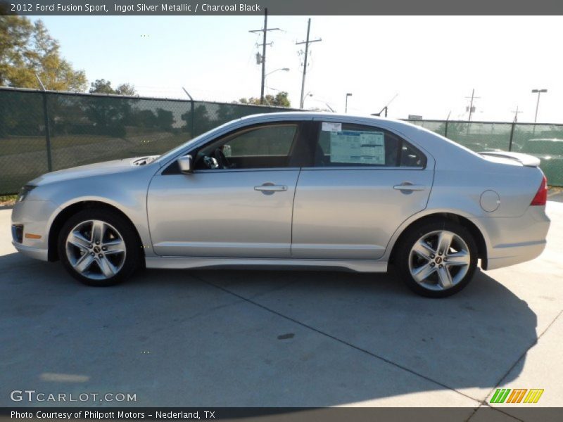 Ingot Silver Metallic / Charcoal Black 2012 Ford Fusion Sport