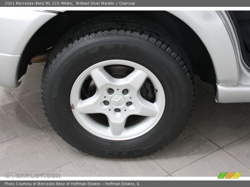 Brilliant Silver Metallic / Charcoal 2001 Mercedes-Benz ML 320 4Matic
