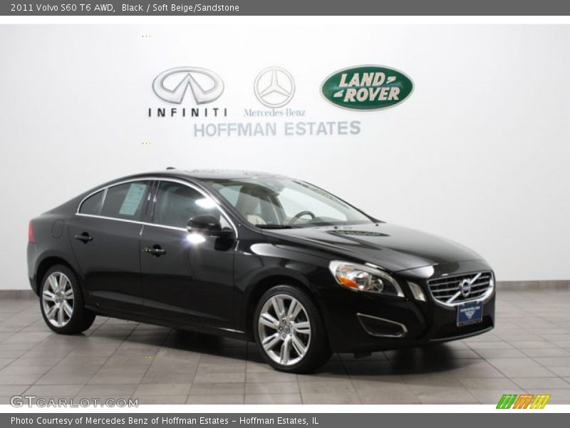 Black / Soft Beige/Sandstone 2011 Volvo S60 T6 AWD