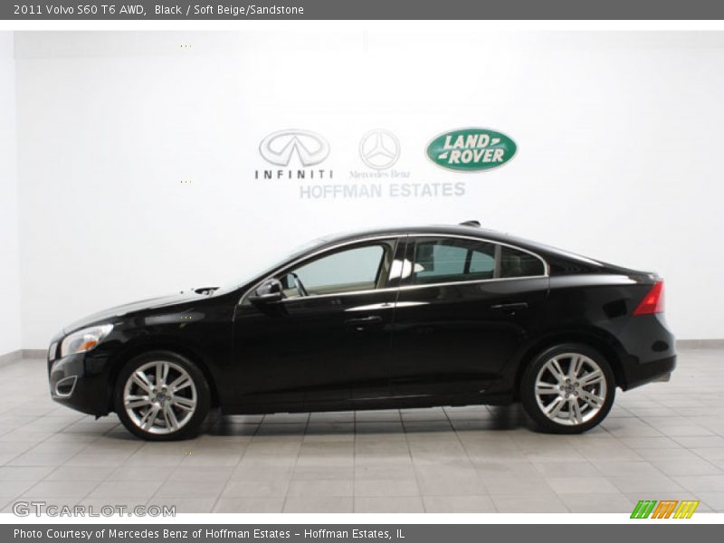 Black / Soft Beige/Sandstone 2011 Volvo S60 T6 AWD