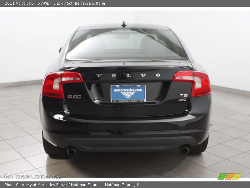 Black / Soft Beige/Sandstone 2011 Volvo S60 T6 AWD