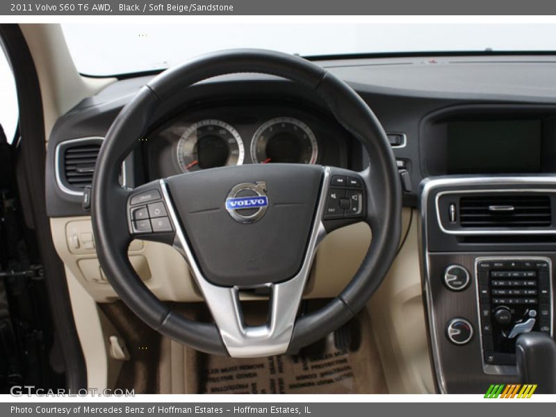 Black / Soft Beige/Sandstone 2011 Volvo S60 T6 AWD