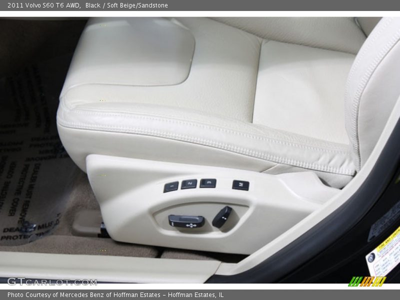 Black / Soft Beige/Sandstone 2011 Volvo S60 T6 AWD