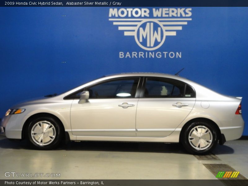 Alabaster Silver Metallic / Gray 2009 Honda Civic Hybrid Sedan