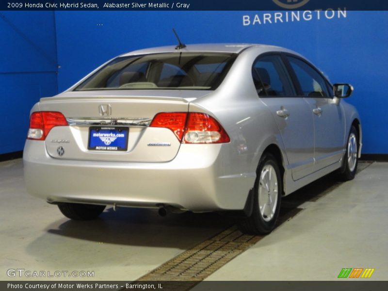Alabaster Silver Metallic / Gray 2009 Honda Civic Hybrid Sedan