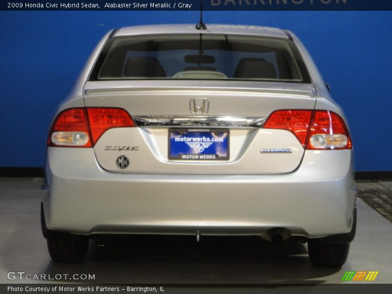 Alabaster Silver Metallic / Gray 2009 Honda Civic Hybrid Sedan