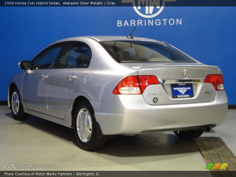 Alabaster Silver Metallic / Gray 2009 Honda Civic Hybrid Sedan