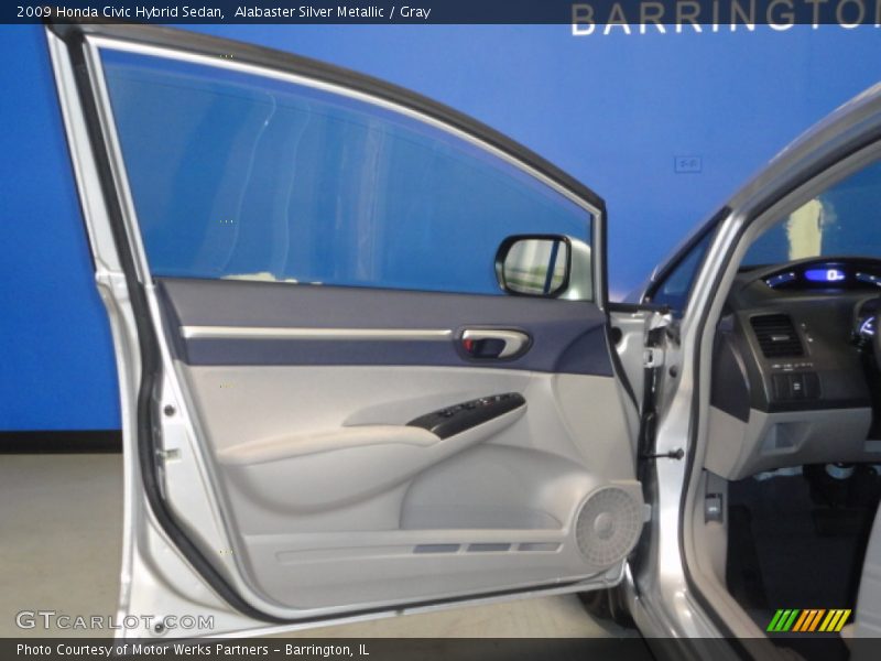 Alabaster Silver Metallic / Gray 2009 Honda Civic Hybrid Sedan