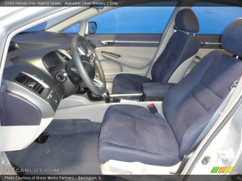Alabaster Silver Metallic / Gray 2009 Honda Civic Hybrid Sedan