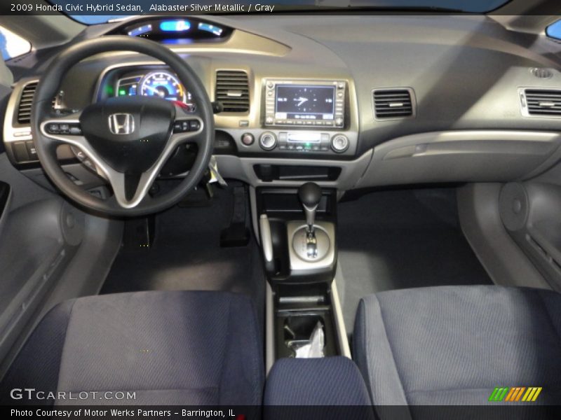 Alabaster Silver Metallic / Gray 2009 Honda Civic Hybrid Sedan