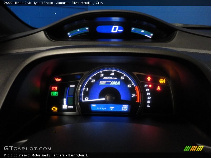 Alabaster Silver Metallic / Gray 2009 Honda Civic Hybrid Sedan