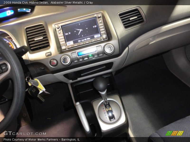 Alabaster Silver Metallic / Gray 2009 Honda Civic Hybrid Sedan
