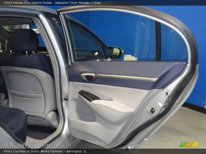 Alabaster Silver Metallic / Gray 2009 Honda Civic Hybrid Sedan