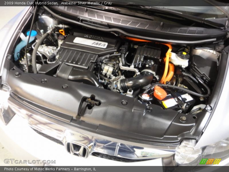 Alabaster Silver Metallic / Gray 2009 Honda Civic Hybrid Sedan