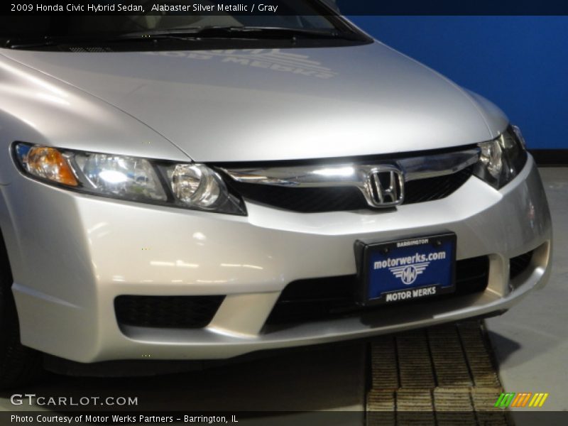 Alabaster Silver Metallic / Gray 2009 Honda Civic Hybrid Sedan