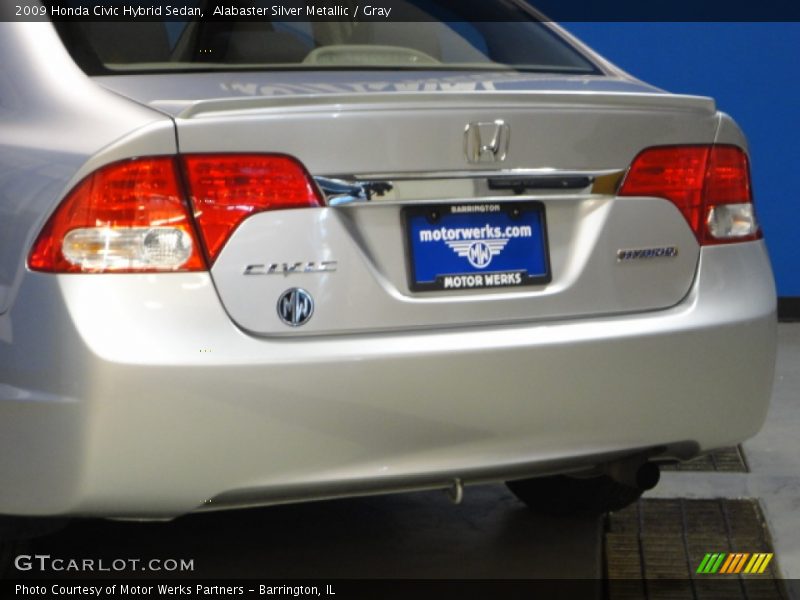 Alabaster Silver Metallic / Gray 2009 Honda Civic Hybrid Sedan