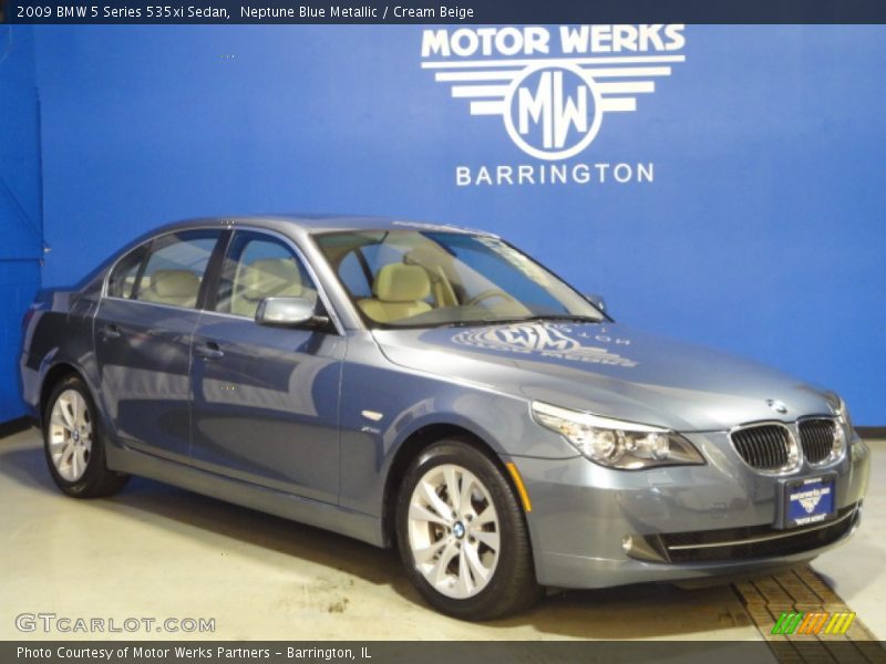 Neptune Blue Metallic / Cream Beige 2009 BMW 5 Series 535xi Sedan