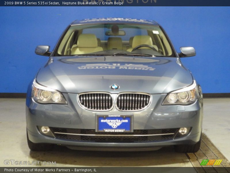 Neptune Blue Metallic / Cream Beige 2009 BMW 5 Series 535xi Sedan