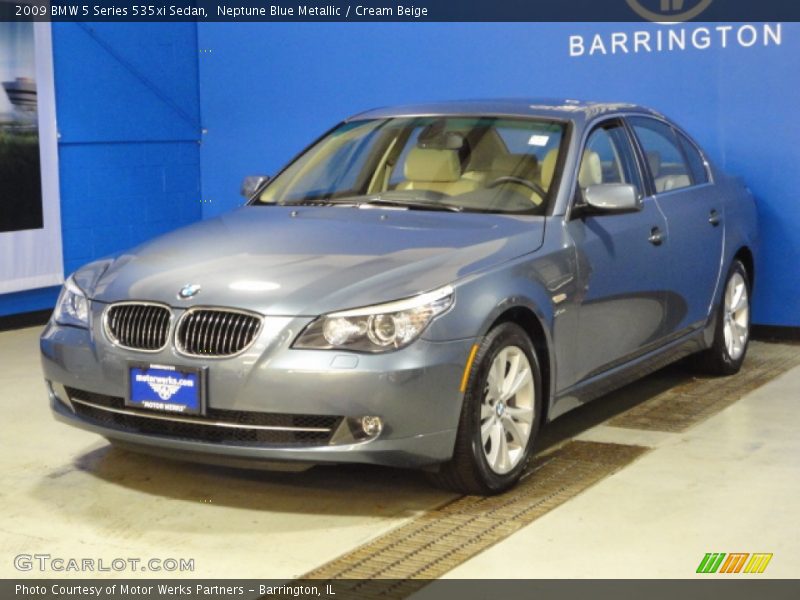Neptune Blue Metallic / Cream Beige 2009 BMW 5 Series 535xi Sedan