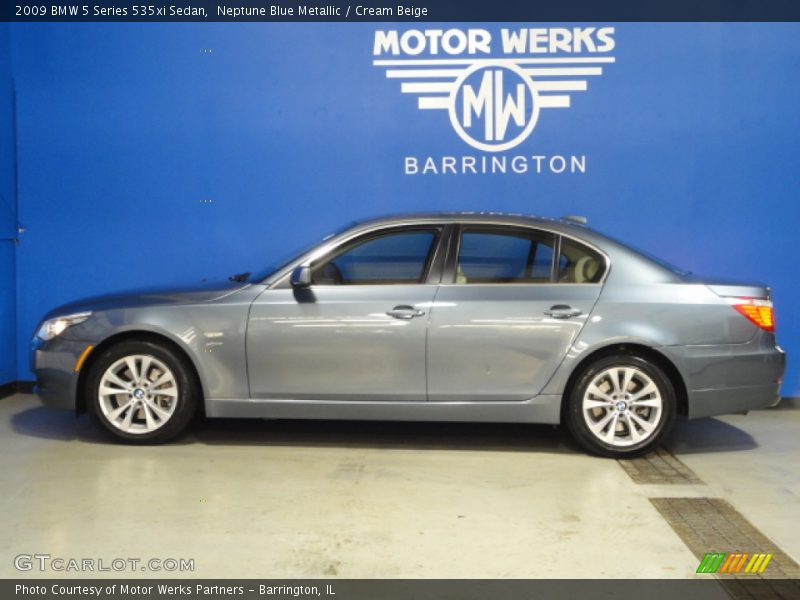 Neptune Blue Metallic / Cream Beige 2009 BMW 5 Series 535xi Sedan