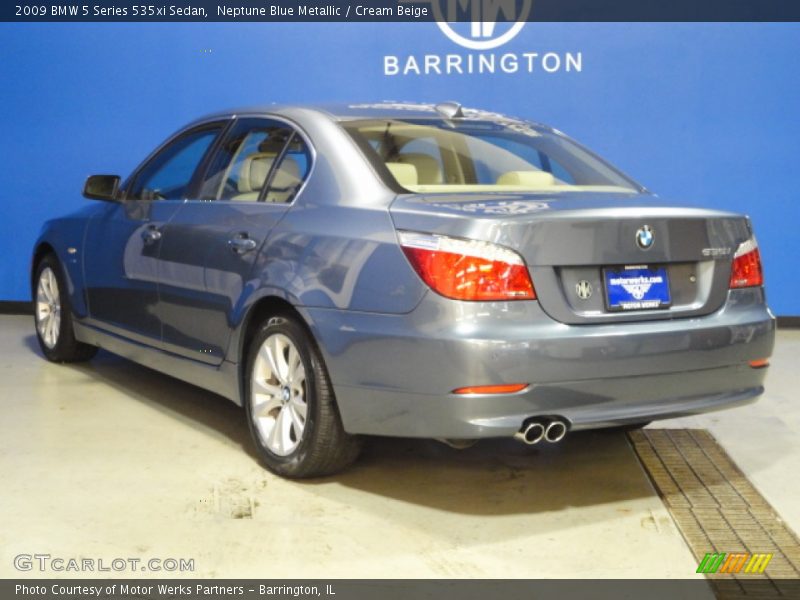 Neptune Blue Metallic / Cream Beige 2009 BMW 5 Series 535xi Sedan