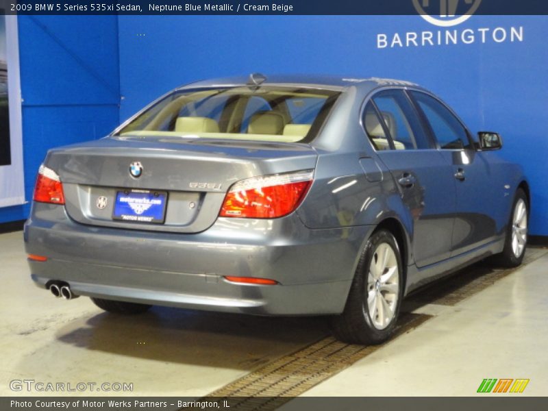 Neptune Blue Metallic / Cream Beige 2009 BMW 5 Series 535xi Sedan